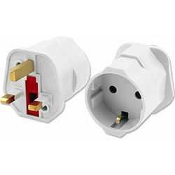 Αντάπτορας Πρίζας Lamtech UK σε EU White (LAM113317)