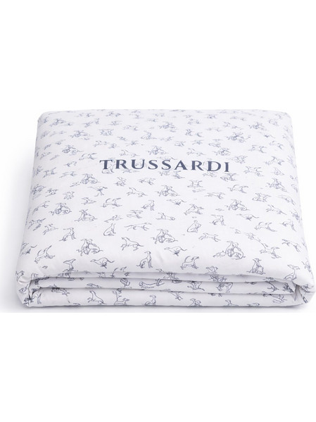 Κουβέρτα 80x80cm Trussardi White Blue Navy TLP26004CE