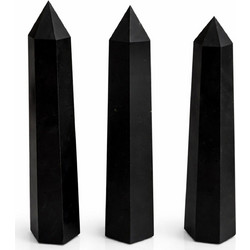 Gemstone Six Face Obelisk Point approx 17cm - Black Tourmaline
