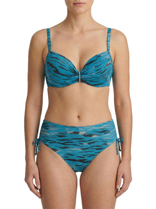 Γυναικείο μαγιό bikini με μπανέλα gold zebra γαλάζιο