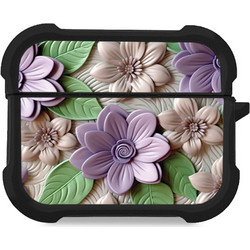 Sonique 3D Flower Series Θήκη Σιλικόνης για AirPods Pro 3 Βιολετί