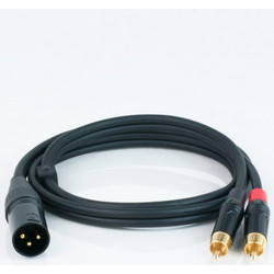 MASTER AUDIO RCA391/1 Καλώδιο υψηλής ποιότητας με 2 αρσενικά βύσματα RCA + 1 αρσενικό βύσμα XLR - Master Audio
