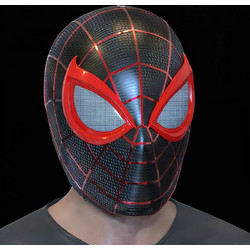 Φιγούρα Cosplay Miles Morales Insomniac Helmet 3D εκτυπωμένη