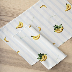 Σουπλά Banana (Σετ 2τμχ) 35x50 White-Yellow Nima 100% Βαμβάκι