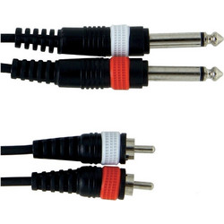 GEWA Διπλό καλώδιο Basic Line 2 x 6,3 mm mono plugs - 2 x RCA 3m