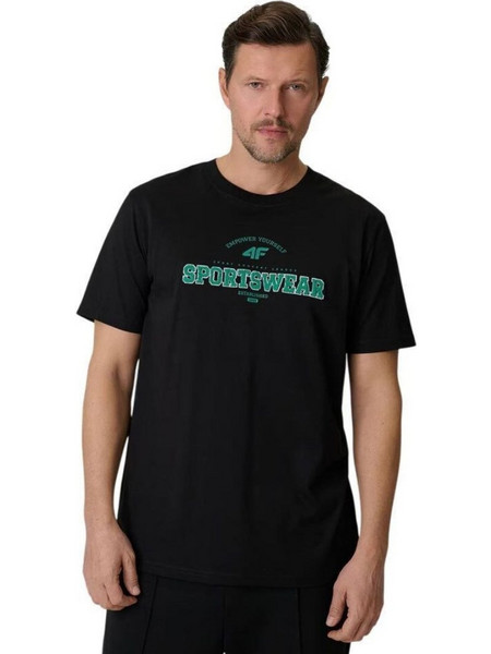 4F Ανδρικό T-shirt 4FWSS26TTSHM3324-20S Μάυρο