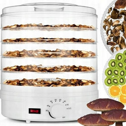EXTRALINK Home Suszarka Do Grzybow Owocow Warzyw Ziol Spozywcza Duza Mocna Pro 500W + 5 Sit 27CM Biala - (EX.91643)