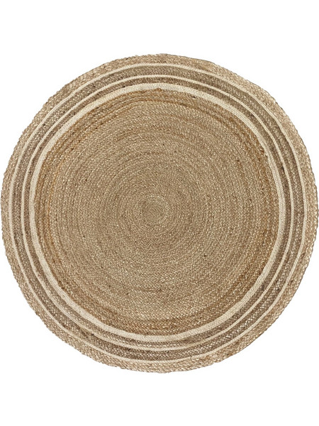 HARTU ΧΑΛΙ ΣΑΛΟΝΙΟΥ ΣΤΡΟΓΓΥΛΟ 150x150cm ΓΙΟΥΤΑ ΦΥΣΙΚΟ ΛΕΥΚΟ