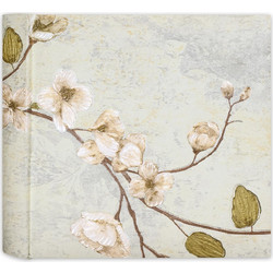 Άλμπουμ JARDIN βιβλιοδεσίας με κουτί 24x24 cm 40 σελίδες με λευκό χαρτόνι και ρυζόχαρτα (ALBUM JARDIN CREAM 24X24)