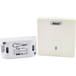 Andowl Smart Ενδιάμεσος Διακόπτης Wi-Fi σε Λευκό Χρώμα Q-KG09