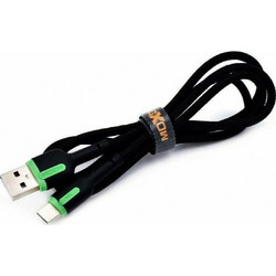 Moxom MX-CB52 Braided USB to Lightning Cable Μαύρο 1m