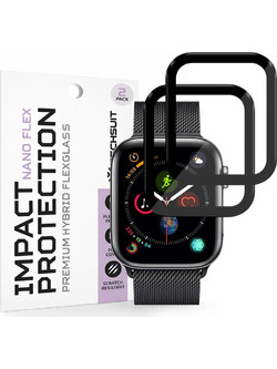 Techsuit - Nano Flex (συσκευασία 2 τεμαχίων) - Apple Watch 4 / 5 / 6 / SE / SE 2 / SE 3 44mm - Μαύρο (5949419359994)