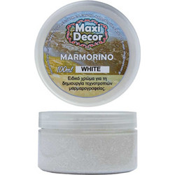 Χρώμα απομίμησης μαρμάρου Marmorino 100ml Maxi Decor λευκό