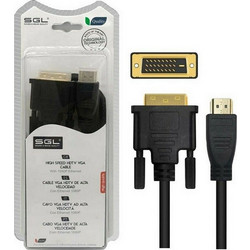 HDMI καλώδιο 1.3 SGL 1.5m αρσενικό σε VGA αρσενικό μαύρο