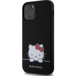 Θήκη Πλάτης Hello Kitty Liquid Silicone Daydreaming Logo για iPhone 13 Pro - Χρώμα: Μαύρο HKHCP13LSKCDKK