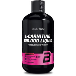 Biotech USA L-Carnitine 100000 Liquid Cherry Συμπλήρωμα Διατροφής με Καρνιτίνη 2000mg 500ml