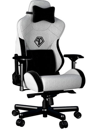 Anda Seat T-PRO II Καρέκλα Gaming Υφασμάτινη με Ρυθμιζόμενα Μπράτσα Γκρι