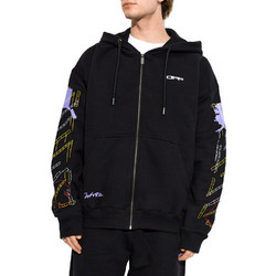 ARCHIGEOGRAPHY ARROW SKATE ZIP HOODIE MEN OFF-WHITE