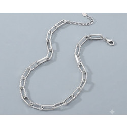 Peach Jewerly Unisex Κολιέ Αλυσίδα Από Ανοξείδωτο Ατσάλι 304 Ασημί