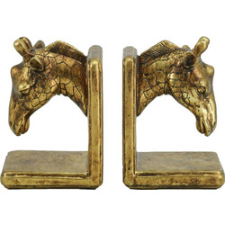 Artekko Bookends Χρυσοί Βιλιοστάτες Ρητίνης (11.7x10.5x17)cm 2pcs