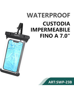 Siipro Universal Waterproof Bag Case 7" Black
