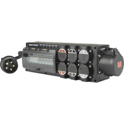 POWERBOX BRICK MAXI 32A 5ph to 6SCHUKO & LOOP OUT 32A 5ph 230V, IP44