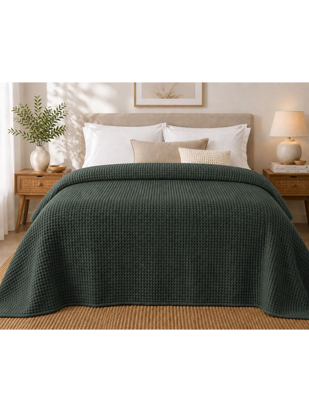 Κουβέρτα 170x250 Μονή Πικέ Sanforized 280gsm Le Blanc Cotton Rich Grey