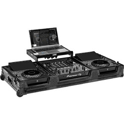 UDG U91111BL Ultimate Flight Case Set Ολοκληρωμένη Βαλίτσα Μεταφοράς DJ Workstation για 2x CDJ-3000 & 1x DJM-A9 με Βάση Laptop & Ρόδες - Black Plus - UDG