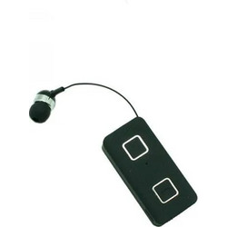 Επαναφορτιζόμενο HandsFree Ακουστικό Bluetooth Πέτου με Δόνηση & Ενσωματωμένο Μικρόφωνο, Ανασυρόμενο Ακουστικό Clip - Μαύρο