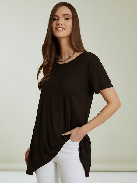 Γυναικείο Ασύμετρο Μπλουζάκι black k.1275