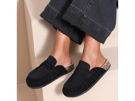 Suede Mules My Choice H8-1510C Μαύρο