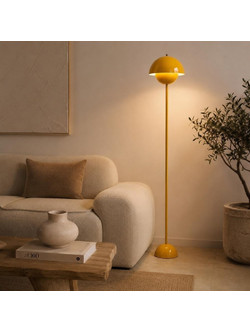 Φωτιστικό δαπέδου Nextdeco LED μεταλλικό κίτρινο Υ165εκ