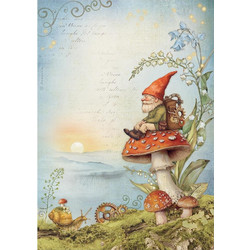 Stamperia Ριζόχαρτο Decoupage A4 (21X29,7cm) Hidden Grove Gnome