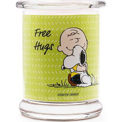 Peanuts Snoopy and Woodstock Αρωματικό Κερί Free Hugs σε Βάζο Καφέ 250gr A1834