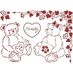 Stamperia Στένσιλ DayDream Bears 20x15cm