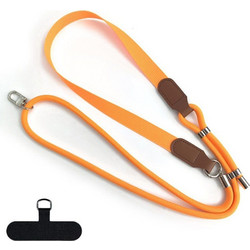 Techsuit - Urbanloop (TLN1O) - Neck/Crossbody Wear, For Phone Cases, 100cm-140cm Length Adjustmen, Nylon + Pu - Orange