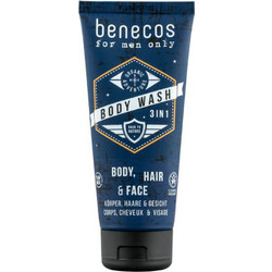 Benecos Men 3 In 1 Φυτικό Σαμπουάν & Αφρόλουτρο για Επανόρθωση 200ml