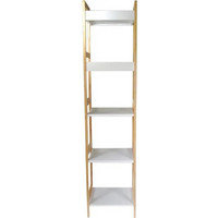Ραφιέρα ξύλινη Nextdeco με 5 ράφια Υ127.5x29,5x29εκ