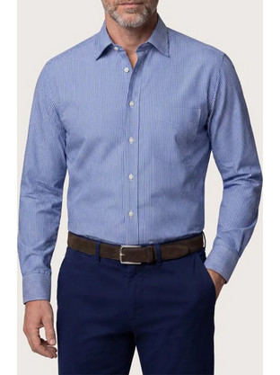 CAMICISSIMA PERMANENT SHIRT LONG SLEEVE CORTINAR01471-BLUE Blue