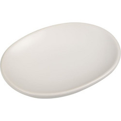 Premium Σαπουνοθήκη Κεραμική Εκρού Όβάλ 12.5x9.5x2cm
