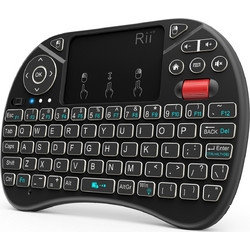 Riitek Mini i8X Black Ασύρματο Πληκτρολόγιο με TouchPad