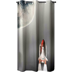 Saint Clair Παιδική Κουρτίνα με Τρουκς 160x240 Space Grey
