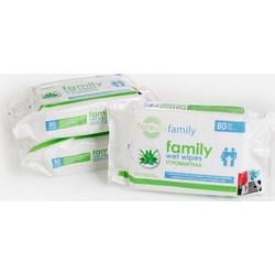Υγρομάντηλα Family με Aloe Vera & Έλαιο Argan Fiorevita - 3 x 80 τμχ