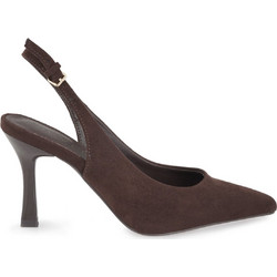 Seven Γόβες Slingback με Λεπτό Ψηλό Τακούνι Σοκολατί X47009005-504