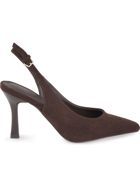 Seven Γόβες Slingback με Λεπτό Ψηλό Τακούνι Καφέ X47009005504-DK