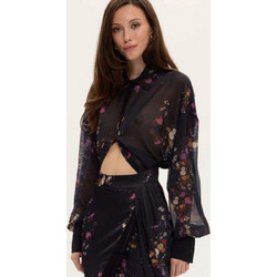 Ciel Concept Eliza Oversized Γυναικείο Πουκάμισο Floral Μαύρο