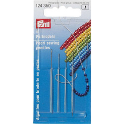 Prym Βελόνες σε Ασημί χρώμα για Χάντρες Νο10 & Νο12 4τμχ 124350 Ασημι