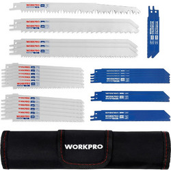 Σετ Λάμες Σπαθοσέγας WORKPRO 32 Τεμαχίων για Ξύλο, Μέταλλο & Πλαστικό με Θήκη Μεταφοράς (W000501A)
