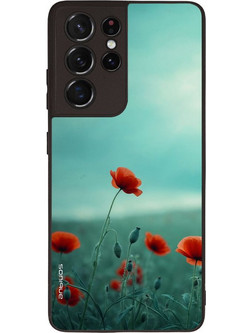 Sonique Sunset in Eden Series Back Cover Scarlet Poppy (Samsung Galaxy S21 Ultra)