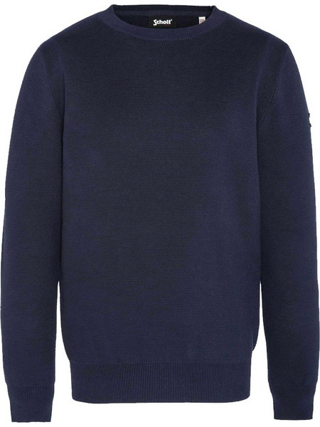 Schott Ανδρικό Πουλόβερ Navy Μπλε PLKERN1-NAVY